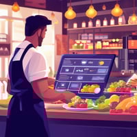Restaurant owner shopping